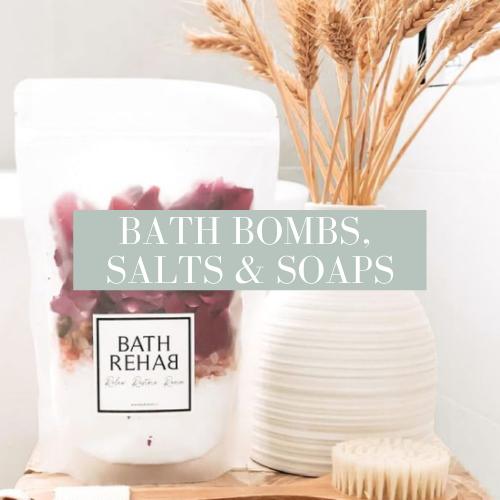 Bath Bombs, Salts & Soaps