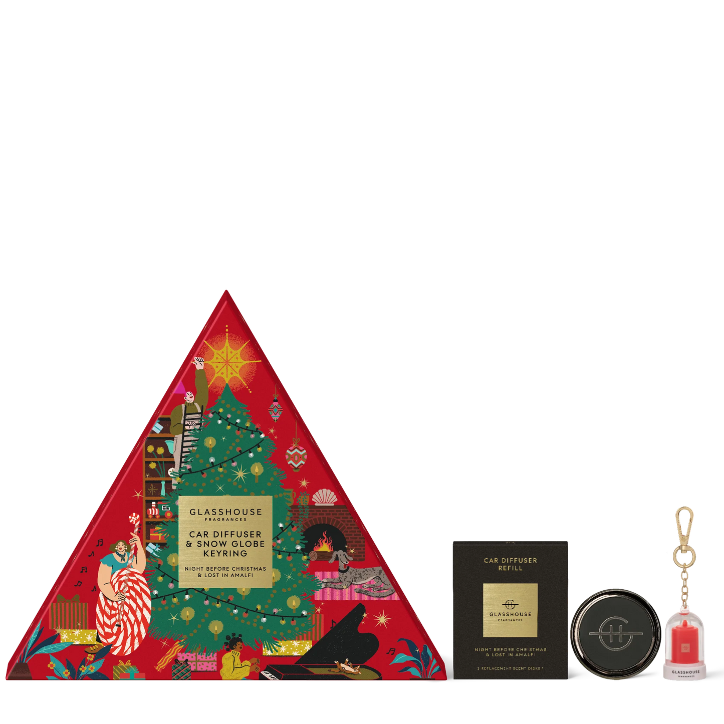 NEW Glasshouse - Night Before Christmas Car Diffuser Gift Set
