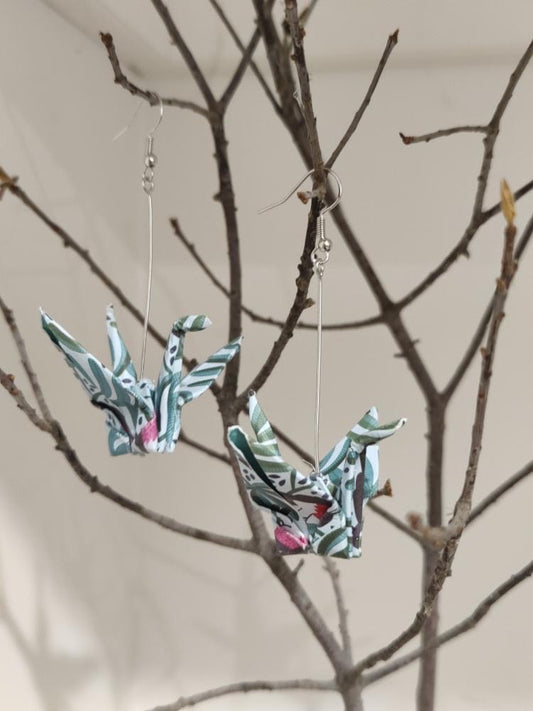 Surprise Paper Crane Earrings