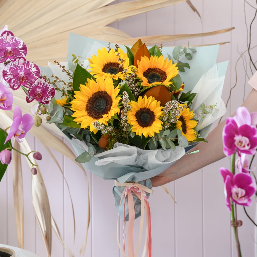 Pure Devotion Sunflower Bouquet