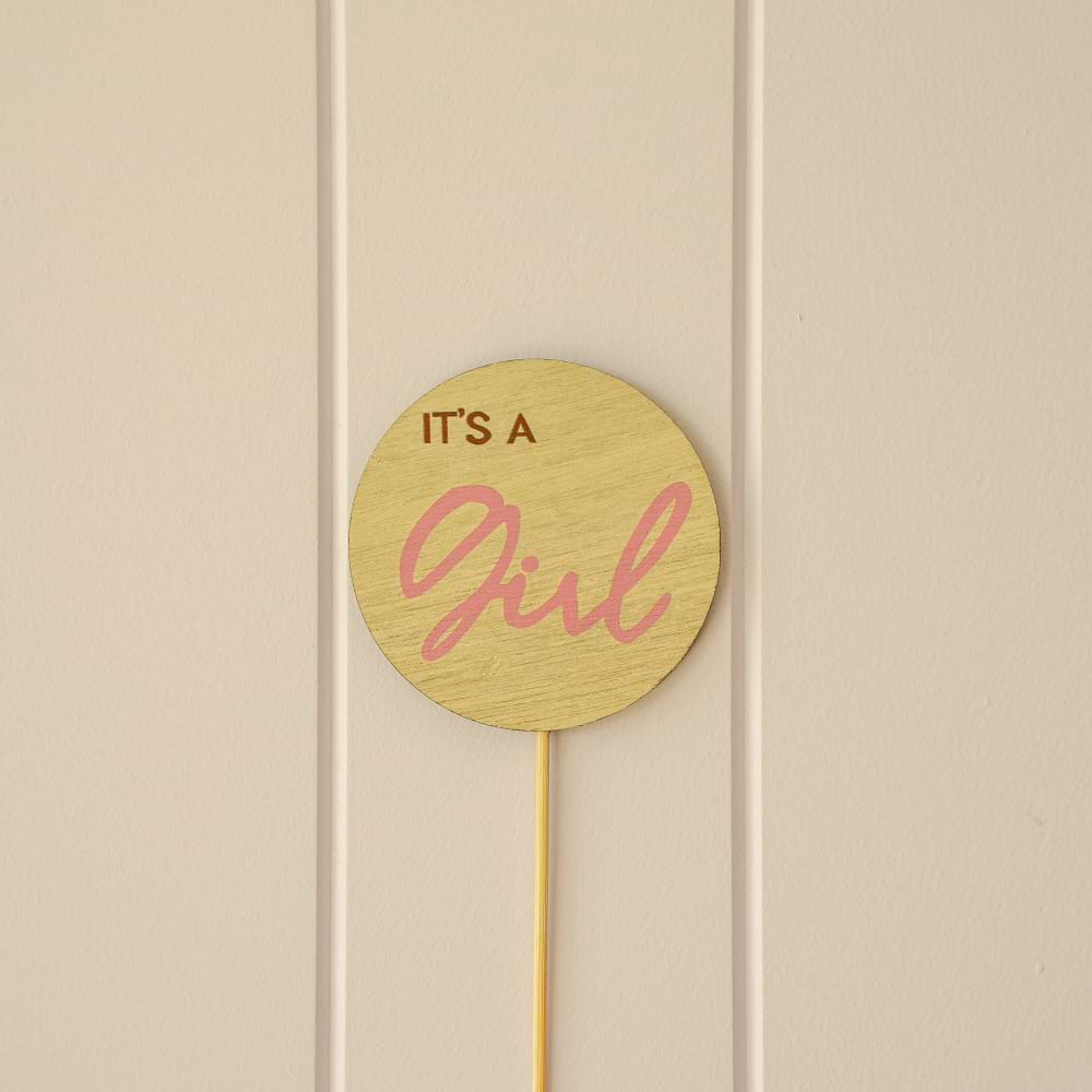 Wooden Pick- It`s a Girl